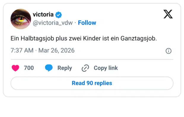 Ein Halbtagsjob plus zwei Kinder ist ein Ganztagsjob