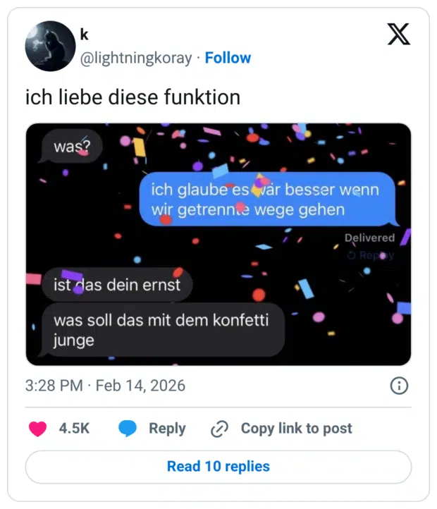 ich liebe diese funktion
