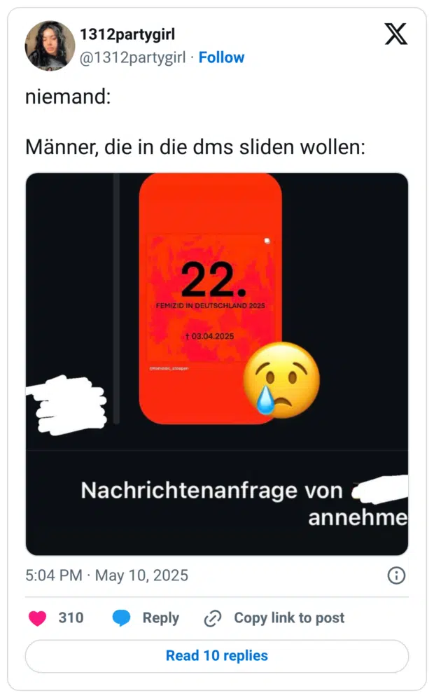 niemand: Männer, die in die dms sliden wollen: