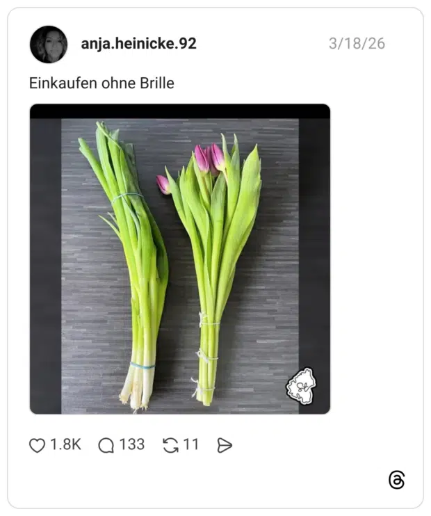 Einkaufen ohne Brille