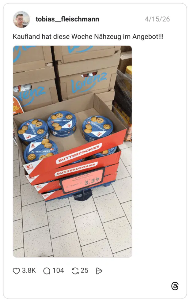 Kaufland hat diese Woche Nähzeug im Angebot!!!