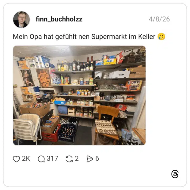 Mein Opa hat gefühlt nen Supermarkt im Keller 🥲