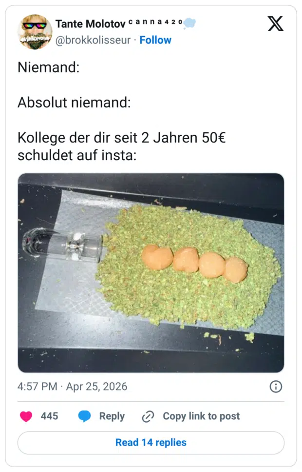 Niemand: Absolut niemand: Kollege der dir seit 2 Jahren 50€ schuldet auf insta: