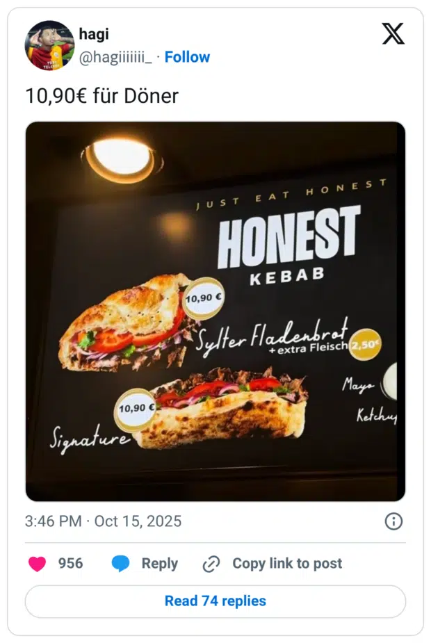 10,90€ für Döner