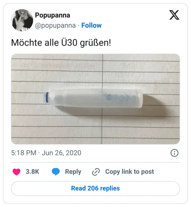 Möchte alle Ü30 grüßen!