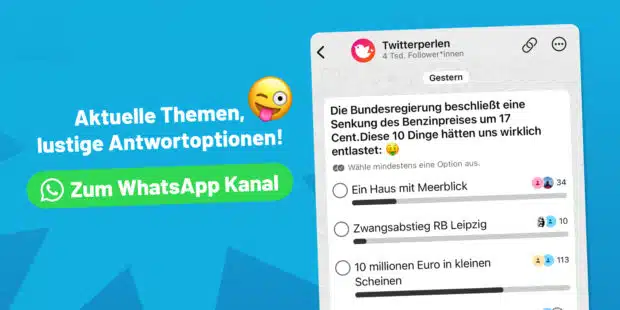 Twitterperlen auf WhatsApp
