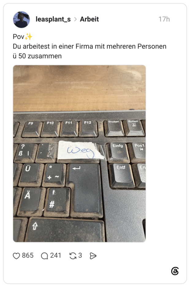 Pov✨ Du arbeitest in einer Firma mit mehreren Personen ü 50 zusammen