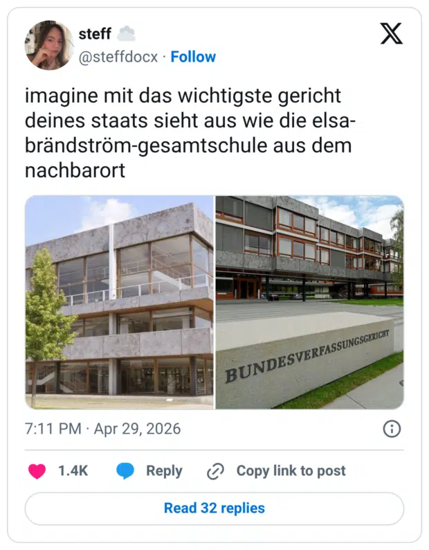 imagine mit das wichtigste gericht deines staats sieht aus wie die elsa-brändström-gesamtschule aus dem nachbarort