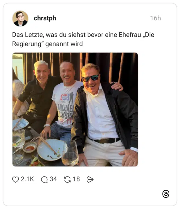 Das Letzte, was du siehst bevor eine Ehefrau „Die Regierung" genannt wird