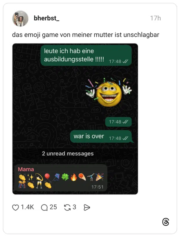 das emoji game von meiner mutter ist unschlagbar