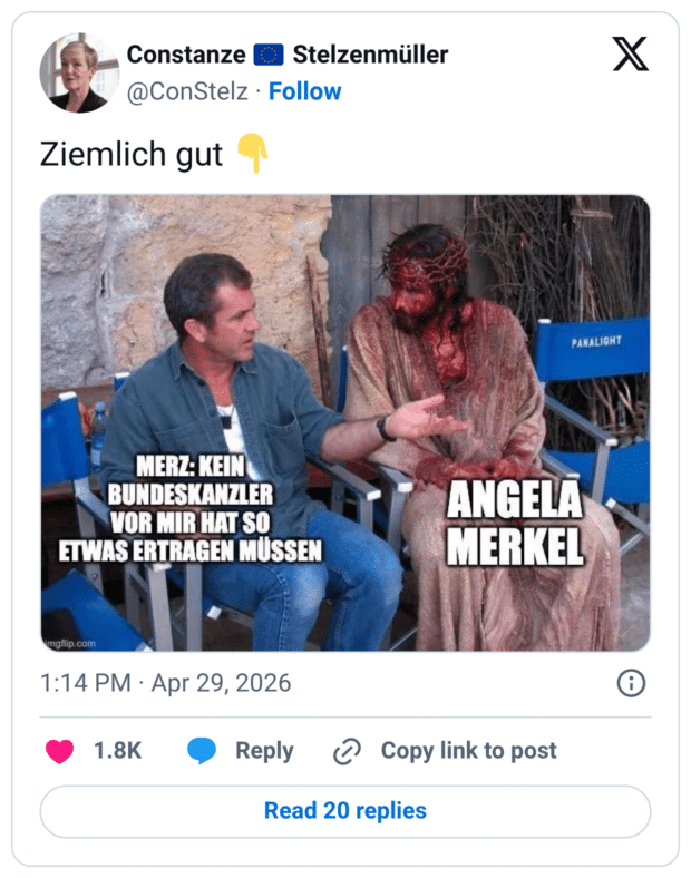 MERZ: KEIN BUNDESKANZLER VOR MIR HAT SO ETWAS ERTRAGEN MUSSEN