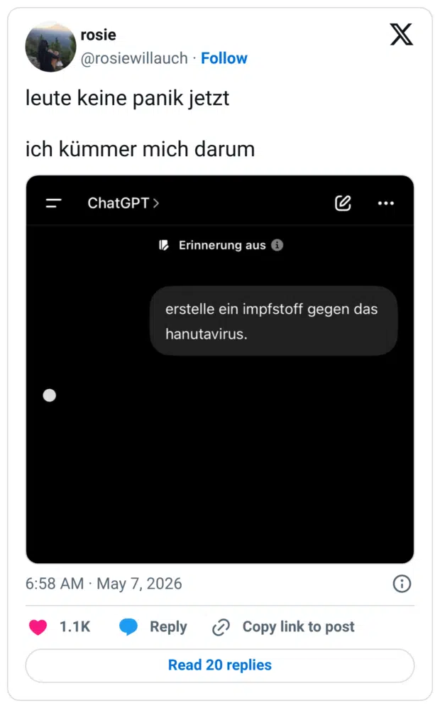 leute keine panik jetzt ich kümmer mich darum
