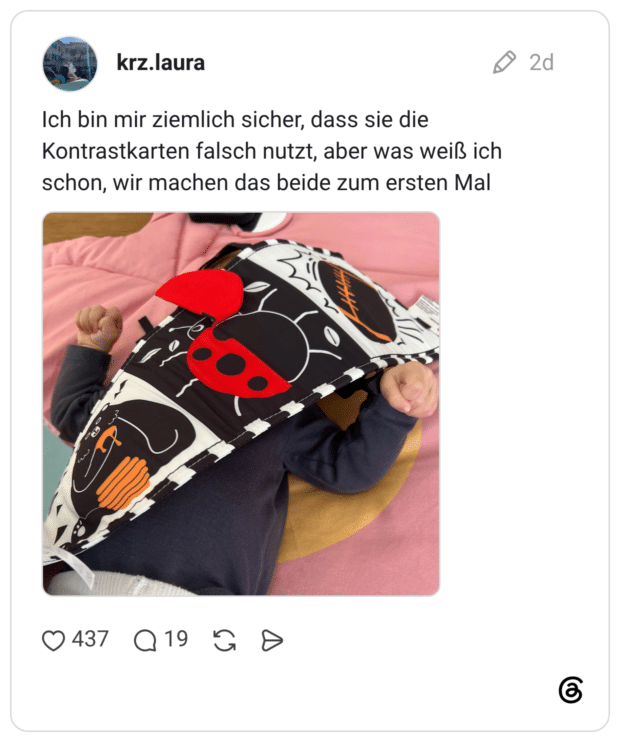 Ich bin mir ziemlich sicher, dass sie die Kontrastkarten falsch nutzt, aber was weiß ich schon, wir machen das beide zum ersten Mal