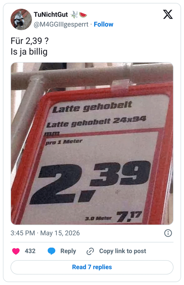 Für 2,39 ? Is ja billig