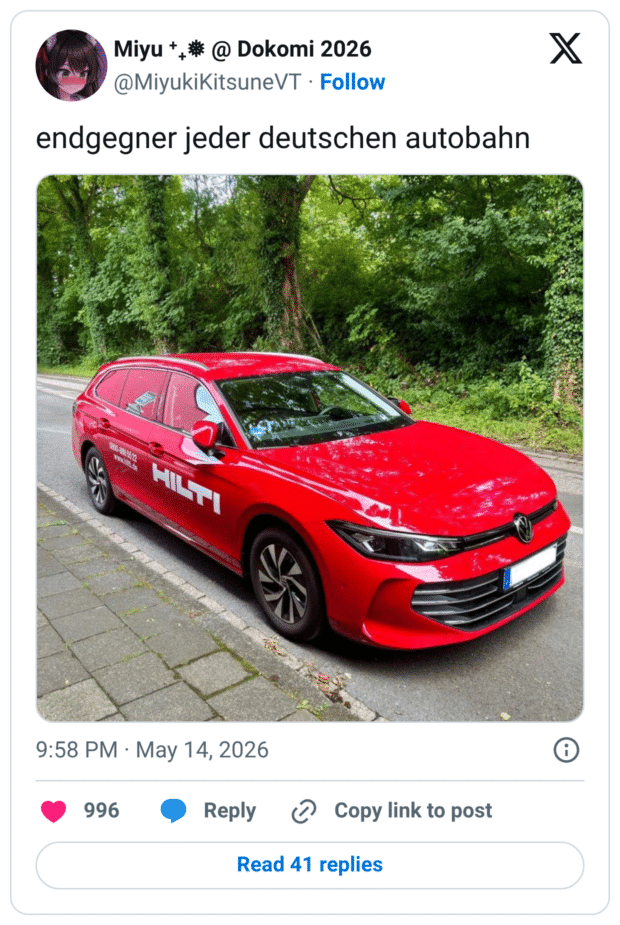endgegner jeder deutschen autobahn