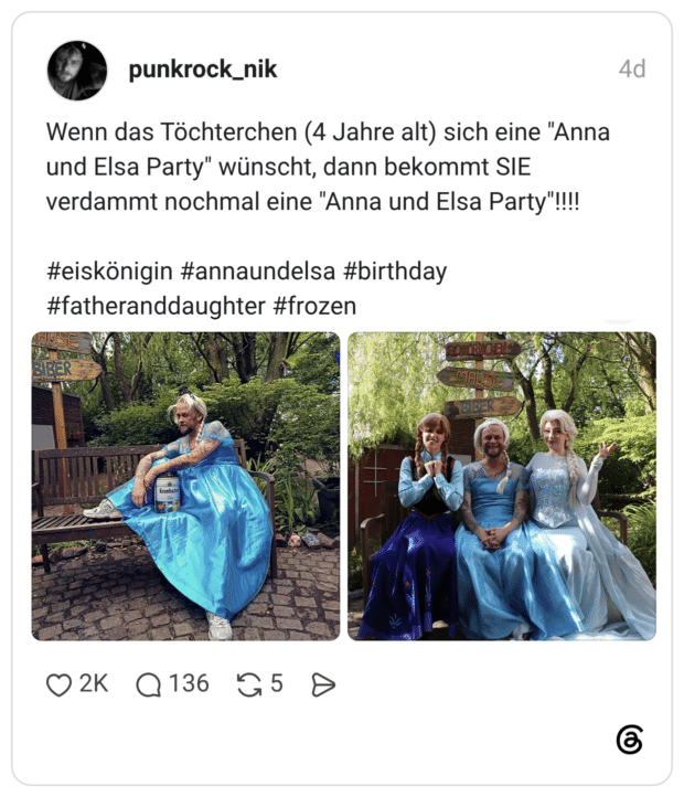 Wenn das Töchterchen (4 Jahre alt) sich eine "Anna und Elsa Party" wünscht, dann bekommt SIE verdammt nochmal eine "Anna und Elsa Party"!!!! #eiskönigin