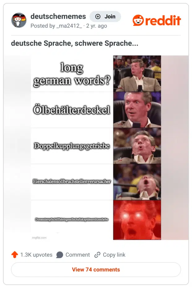 deutsche Sprache, schwere Sprache...