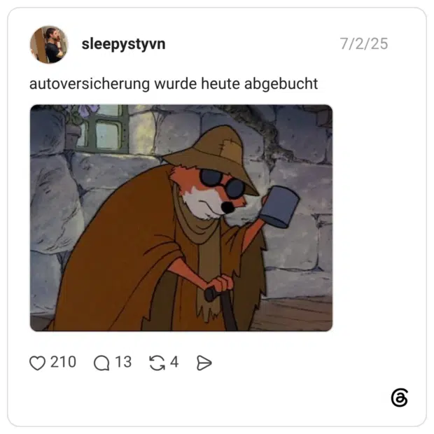 autoversicherung wurde heute abgebucht