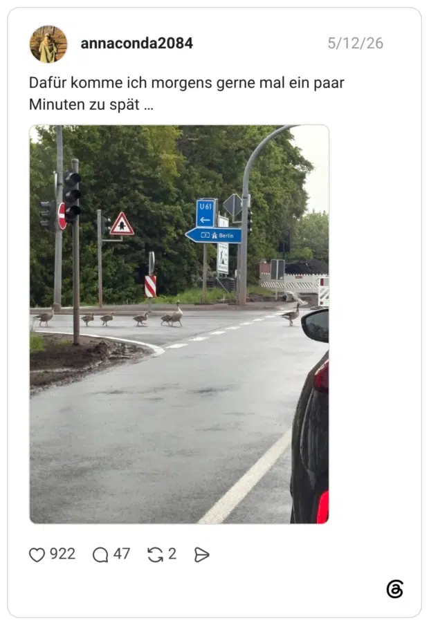Dafür komme ich morgens gerne mal ein paar Minuten zu spät