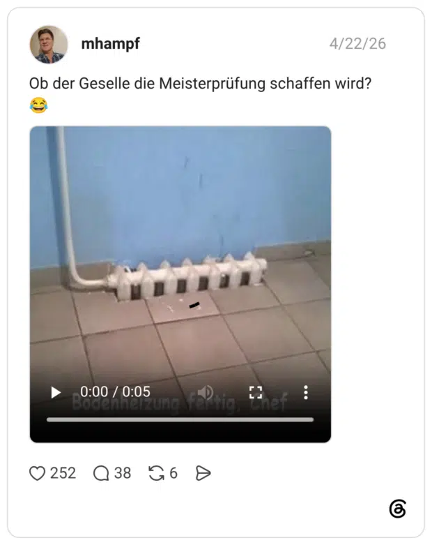 Ob der Geselle die Meisterprüfung schaffen wird?