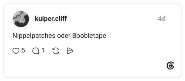 Nippelpatches oder Boobietape