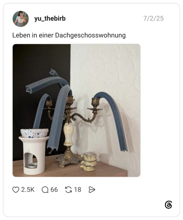 Leben in einer Dachgeschosswohnung