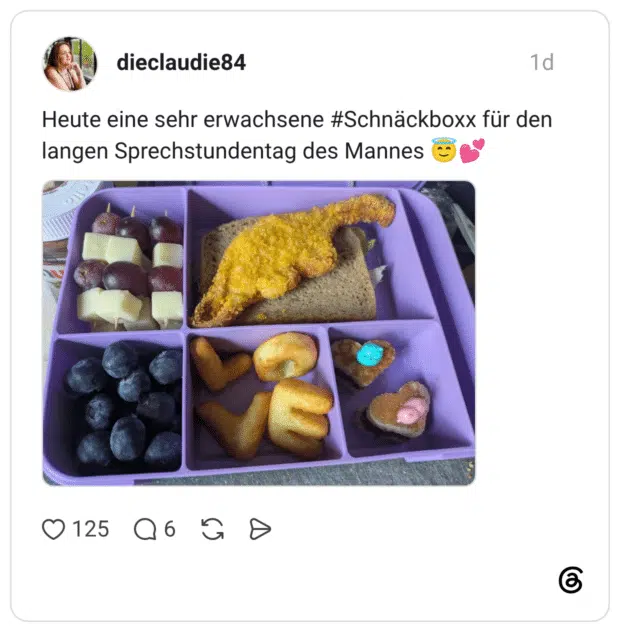 Heute eine sehr erwachsene #Schnäckboxx für den langen Sprechstundentag des Mannes 😇💕