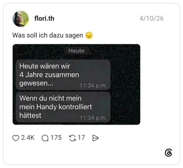 Was soll ich dazu sagen 😞