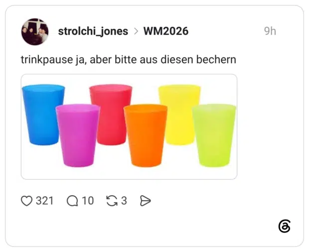 M2026 trinkpause ja, aber bitte aus diesen bechern
