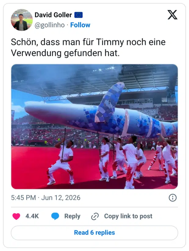 Schön, dass man für Timmy noch eine Verwendung gefunden hat.