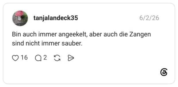 Bin auch immer angeekelt, aber auch die Zangen sind nicht immer sauber.