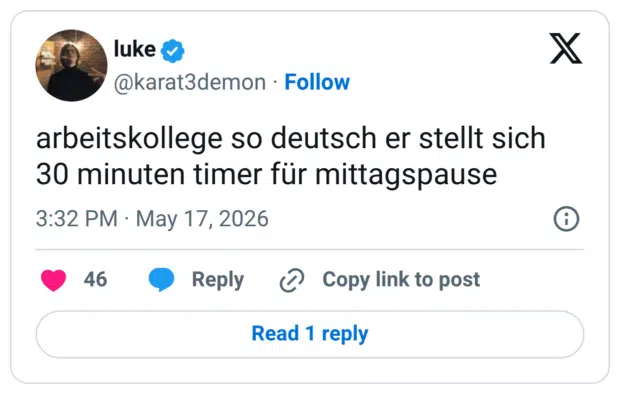 arbeitskollege so deutsch er stellt sich 30 minuten timer für mittagspause
