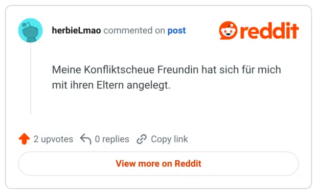 Meine Konfliktscheue Freundin hat sich für mich mit ihren Eltern angelegt.