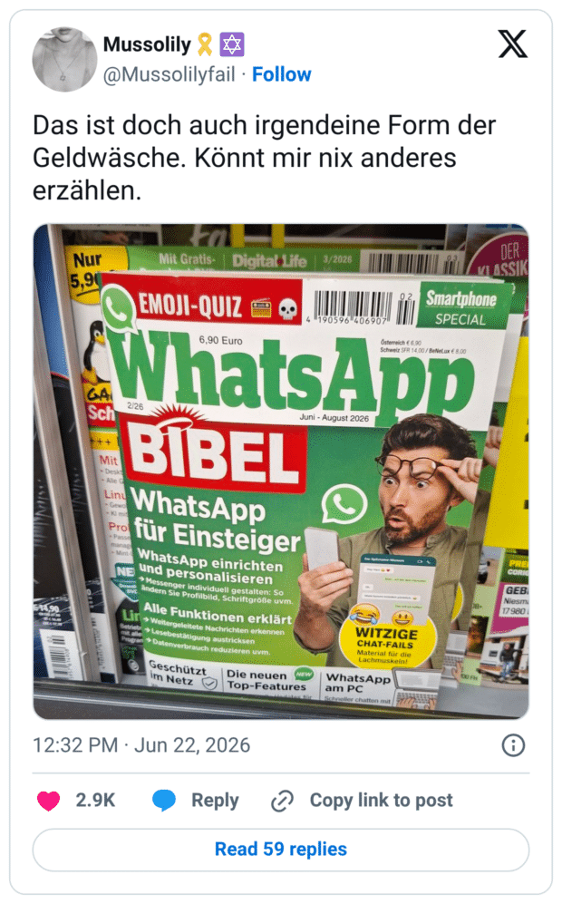 Das ist doch auch irgendeine Form der Geldwäsche. Könnt mir nix anderes erzählen.