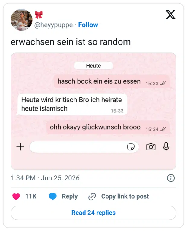 erwachsen sein ist so random