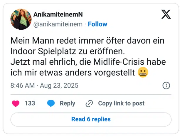 Mein Mann redet immer öfter davon ein Indoor Spielplatz zu eröffnen. Jetzt mal ehrlich, die Midlife-Crisis habe ich mir etwas anders vorgestellt