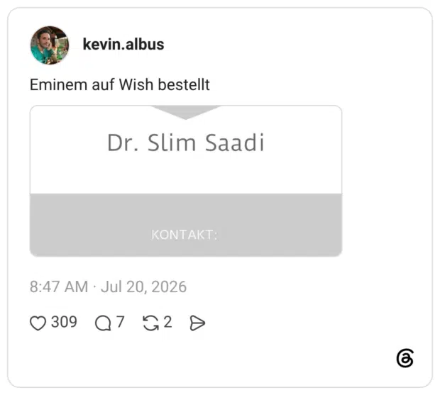 Eminem auf Wish bestellt
