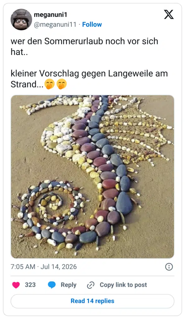 wer den Sommerurlaub noch vor sich hat.. kleiner Vorschlag gegen Langeweile am Strand...