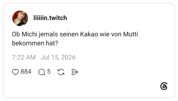 Ob Michi jemals seinen Kakao wie von Mutti bekommen hat?