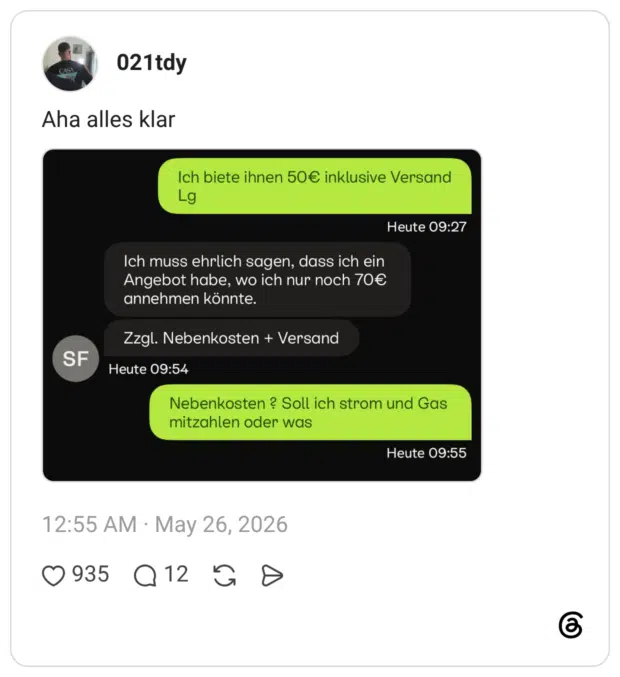 Aha alles klar