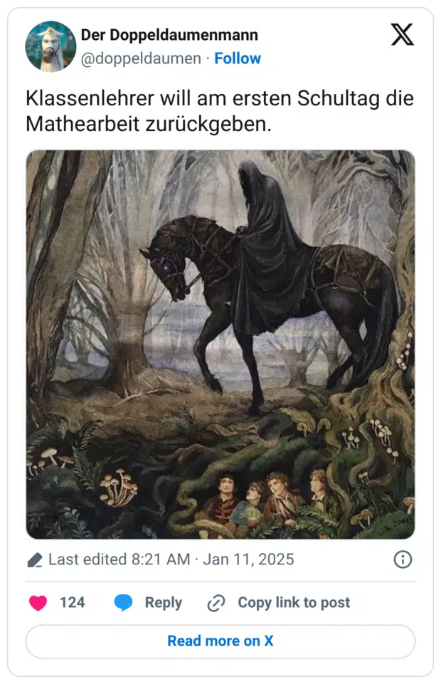 Klassenlehrer will am ersten Schultag die Mathearbeit zurückgeben.
