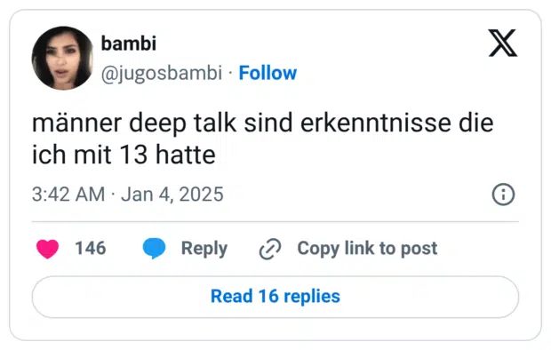 männer deep talk sind erkenntnisse die ich mit 13 hatte
