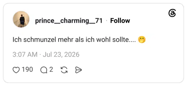 Ich schmunzel mehr als ich wohl sollte.... 🤭