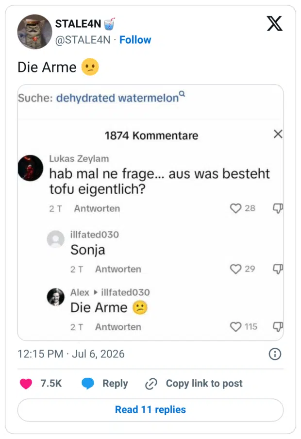 Die Arme 😕