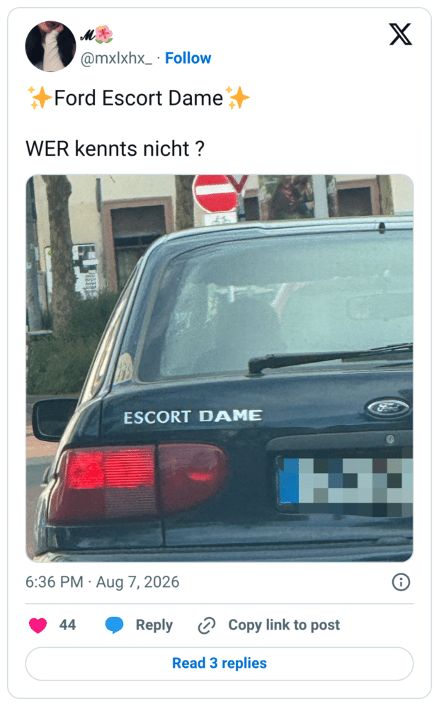 ✨Ford Escort Dame✨ WER kennts nicht ?