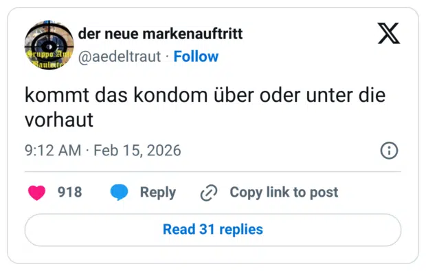 kommt das kondom über oder unter die vorhaut