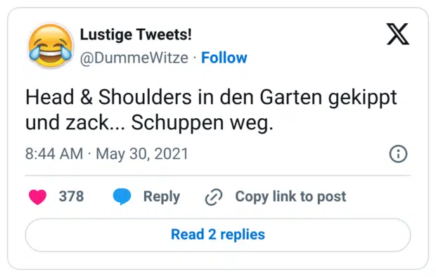 Head & Shoulders in den Garten gekippt und zack... Schuppen weg.