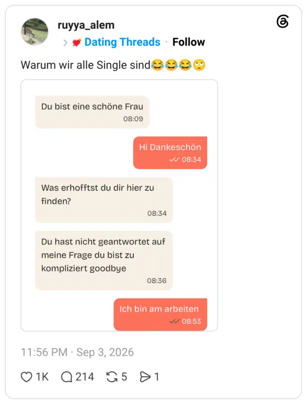 Warum wir alle Single sind:joy::joy::joy::face_with_rolling_eyes: