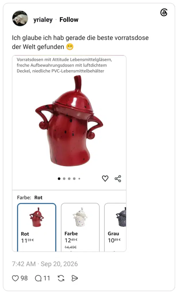 Ich glaube ich hab gerade die beste vorratsdose der Welt gefunden 😁