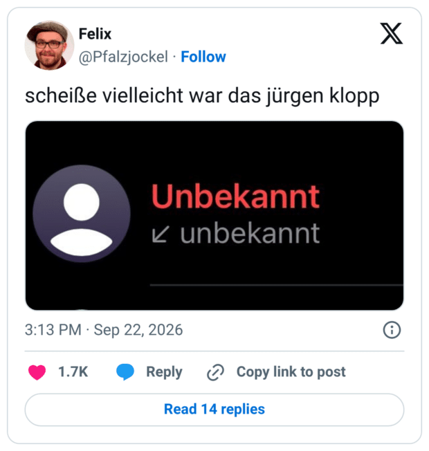 scheiße vielleicht war das jürgen klopp